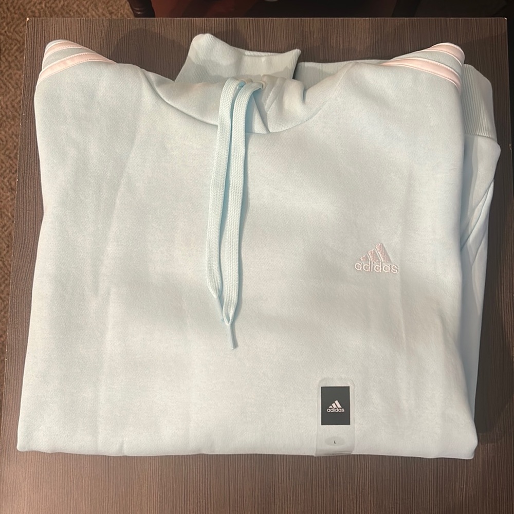 Adidas light blue sweatshirt